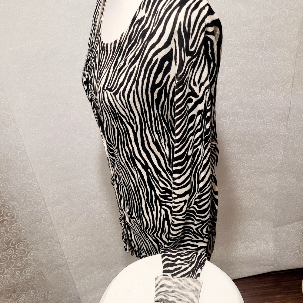 Zenar Zebra Print Cardigan & Tank Set - Picture 8 of 11